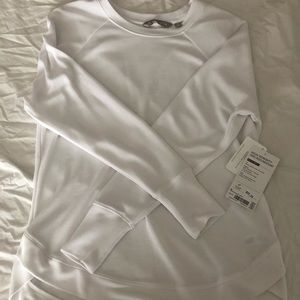 White Athleta lightweight sweatshirt